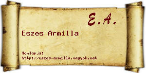 Eszes Armilla névjegykártya